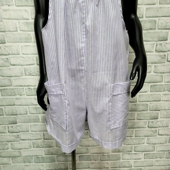Vintage 90s J. Michelle Size M Purple White Striped Pregnancy Maternity Romper‎ - Picture 3 of 8
